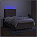 Letto a Molle con Materasso e LED Tortora 120x190 cm in Tessuto - Foto miniatura 4