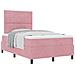 Letto Box Spring con Materasso Rosa 120x200 cm in Velluto - Foto miniatura 1