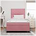 Letto Box Spring con Materasso Rosa 120x200 cm in Velluto - Foto miniatura 5