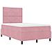 Letto Box Spring con Materasso Rosa 120x200 cm in Velluto - Foto miniatura 6
