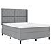 Letto a molle con materasso Grigio chiaro 140 x 200 cm Tessuto - Foto miniatura 1