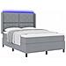 Letto a molle con materasso Grigio chiaro 140 x 200 cm Tessuto - Foto miniatura 3