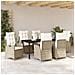 Set da Pranzo per Giardino 7 pcs Beige polyrattan - Foto miniatura 4