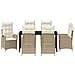 Set da Pranzo per Giardino 7 pcs Beige polyrattan - Foto miniatura 7