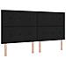 Letto a molle con materasso Nero 200 x 200 cm Tessuto - Foto miniatura 1