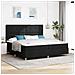 Letto a molle con materasso Nero 200 x 200 cm Tessuto - Foto miniatura 2