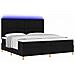 Letto a molle con materasso Nero 200 x 200 cm Tessuto - Foto miniatura 3
