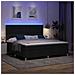 Letto a molle con materasso Nero 200 x 200 cm Tessuto - Foto miniatura 6