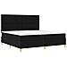 Letto a molle con materasso Nero 200 x 200 cm Tessuto - Foto miniatura 7