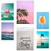 Set Di 6 Stampe Pittura Decorativa Estiva, Colori Vivaci Della Spiaggia Incorniciati Con Illustrazioni Di Design Per Decorare Le Pareti A3 & A4 Senza Cornice - Foto miniatura 1