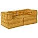 Divano modulare 2 pcs Giallo 140 x 70 x 56 cm Tessuto - Foto miniatura 1
