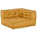Divano modulare 2 pcs Giallo 140 x 70 x 56 cm Tessuto - Foto miniatura 3