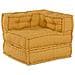 Divano modulare 2 pcs Giallo 140 x 70 x 56 cm Tessuto - Foto miniatura 5