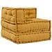 Divano modulare 2 pcs Giallo 140 x 70 x 56 cm Tessuto - Foto miniatura 6