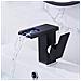 Rubinetto per lavabo da bagno, Blackswan, tipo M173, modello nero opaco con LED, dimensioni 12,5 cm - Foto miniatura 4