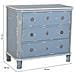 Cassettiera In Legno Blu Con 3 Cassetti 92x46x81h Cm - Foto miniatura 3