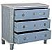 Cassettiera In Legno Blu Con 3 Cassetti 92x46x81h Cm - Foto miniatura 5