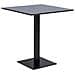 Tavolo Bistrot Fano Effetto Pietra Con Base In Metallo Nero 70x70x75 Cm - Foto miniatura 2