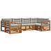 Set divani con cuscino 6 pcs Grigio Naturale e Chiaro - Foto miniatura 1