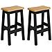 Sgabello da Bar Alto EKAI 2 pcs Nero 40 x 29 x 63 cm - Foto miniatura 1