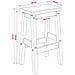 Sgabello da Bar Alto EKAI 2 pcs Nero 40 x 29 x 63 cm - Foto miniatura 9