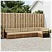 Set di divani da esterno con cuscino 6 pcs Naturale e Beige - Foto miniatura 2