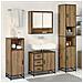 Set di mobili per il bagno con porta 3 pcs Rovere artigianale - Foto miniatura 4