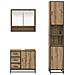 Set di mobili per il bagno con porta 3 pcs Rovere artigianale - Foto miniatura 8