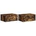 Mobiletto da notte a muro 2 pcs Rovere Fumo 49 x 34,5 x 20 cm - Foto miniatura 1