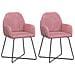 Sedie da pranzo 2 pcs Velluto (V) Rosa 55 x 50 x 84 cm - Foto miniatura 1