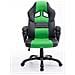 Poltrona Gaming Ufficio Pedro XL - Sedia Racing Imbottita in Similpelle - Poltrona Sport Regolabile e Reclinabile - Carico Max 150 kg Nero Verde - Foto miniatura 2