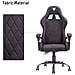 Gaming Chair RHOMBUS FF10 - Tessuto, Doppio Cuscino, Schienale Reclinabile, Nero Nero - Foto miniatura 2