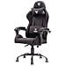 Gaming Chair RHOMBUS FF10 - Tessuto, Doppio Cuscino, Schienale Reclinabile, Nero Nero - Foto miniatura 1