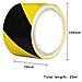 Nastri Di Sicurezza 70mm X 20m Nero Giallo Di Pericolo Avvertimento Nastro Adesivo Marcatura Nastro Della Barriera - Foto miniatura 2