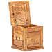 Baule 40x40x40 Cm In Legno Massello Di Acacia - Foto miniatura 3