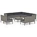 Set Divani Da Giardino 12 Pz Con Cuscini In Polyrattan Grigio - Foto miniatura 2