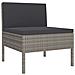Set Divani Da Giardino 12 Pz Con Cuscini In Polyrattan Grigio - Foto miniatura 3