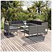Set Divani Da Giardino 12 Pz Con Cuscini In Polyrattan Grigio - Foto miniatura 1