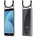 Catena Di Telefoni Cellulari Compatibile Con Samsung Galaxy J7 2018 In Nero Argento - Coperchio Protettivo In Silicone Con Anelli D'argento, Cinturino In Corda E Custodia Staccabile - Foto miniatura 8
