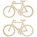 2 Biciclette In Legno Da Decorare 10 Cm - Foto miniatura 1