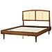 Letto Con Led Rattan Varzy 160 X 200 Cm Marrone - Foto miniatura 3