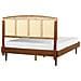 Letto Con Led Rattan Varzy 160 X 200 Cm Marrone - Foto miniatura 5