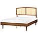 Letto Con Led Rattan Varzy 160 X 200 Cm Marrone - Foto miniatura 13