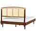 Letto Con Led Rattan Varzy 160 X 200 Cm Marrone - Foto miniatura 15