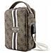 Borsello Da Viaggio Con Usb Modello Stripe 4g, Marrone - Foto miniatura 8