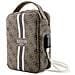 Borsello Da Viaggio Con Usb Modello Stripe 4g, Marrone - Foto miniatura 1
