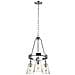 Lampadario Industrial Nordico Loras Acciaio Vetro 3 Luci E27 - Foto miniatura 1