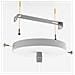 Lampadario Lampada Sospensione Piramide 30cm Design Moderno Paralume Bianco - Foto miniatura 2