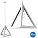 Lampadario Lampada Sospensione Piramide 30cm Design Moderno Paralume Bianco - Foto miniatura 1