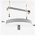 Lampadario Lampada Sospensione Piramide 30cm Design Moderno Paralume Bianco - Foto miniatura 3